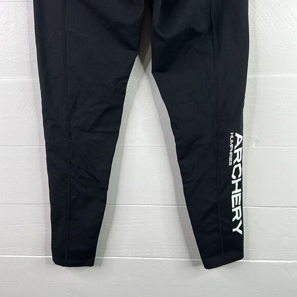 HUMPHRIES ARCHERY‎ Black Lounge Workout Gym Exercise Leggings Size Medium - Picture 4 of 8